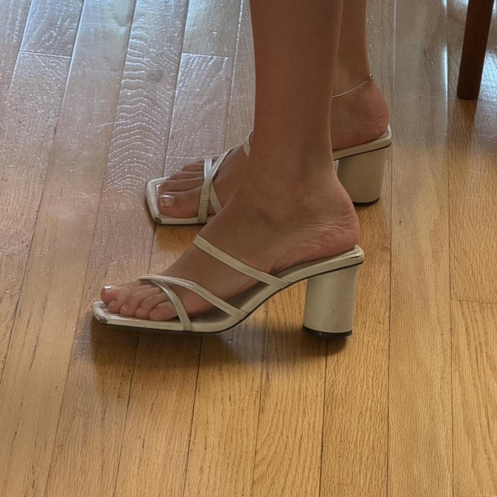 Zara Cream Heel Sandals